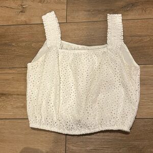 Leyden White Tank Top, Size S